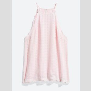 Light Pink Halter Scallop Detail Blouse